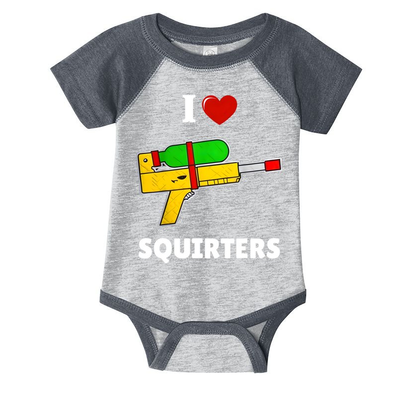 I Love Squirters Heart Design I Love Squirters Infant Baby Jersey Bodysuit