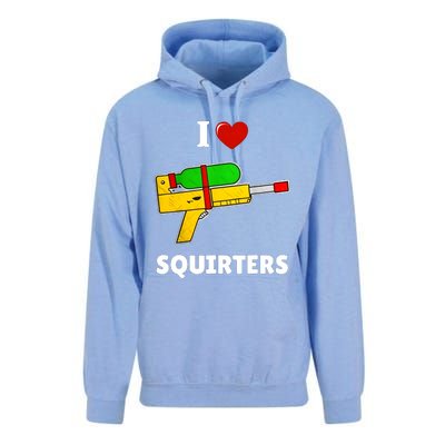 I Love Squirters Heart Design I Love Squirters Unisex Surf Hoodie