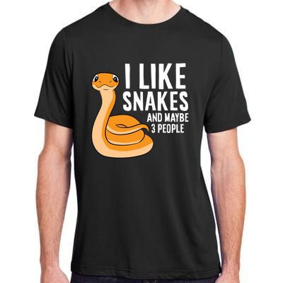 I Like Snakes And Maybe 3 People Snake Reptile Lover Cool Gift Adult ChromaSoft Performance T-Shirt