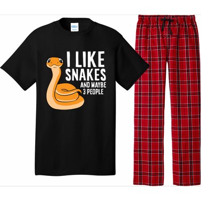 I Like Snakes And Maybe 3 People Snake Reptile Lover Cool Gift Pajama Set