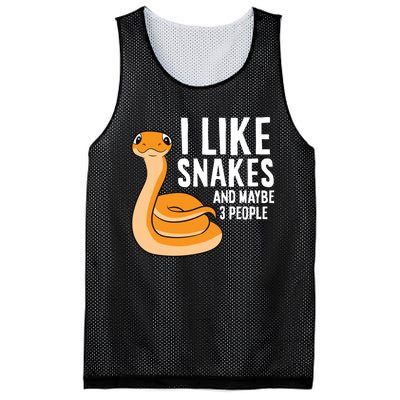 I Like Snakes And Maybe 3 People Snake Reptile Lover Cool Gift Mesh Reversible Basketball Jersey Tank