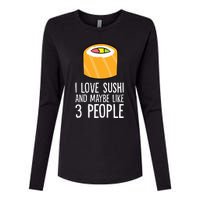 I Love Sushis And Maybe Like 3 People Japanese  Womens Cotton Relaxed Long Sleeve T-Shirt