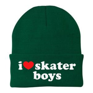 I Love Skater Boys Funny Skateboarding Knit Cap Winter Beanie