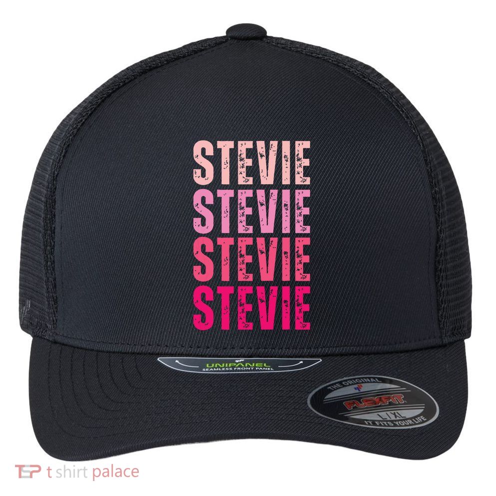 I Love Stevie First Name Funny Stevie Flexfit Unipanel Trucker Cap