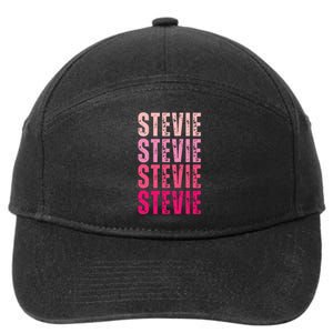 I Love Stevie First Name Funny Stevie 7-Panel Snapback Hat