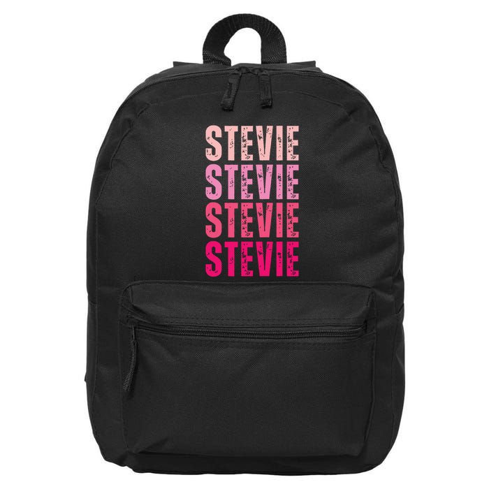 I Love Stevie First Name Funny Stevie 16 in Basic Backpack