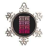 I Love Stevie First Name Funny Stevie Metallic Star Ornament