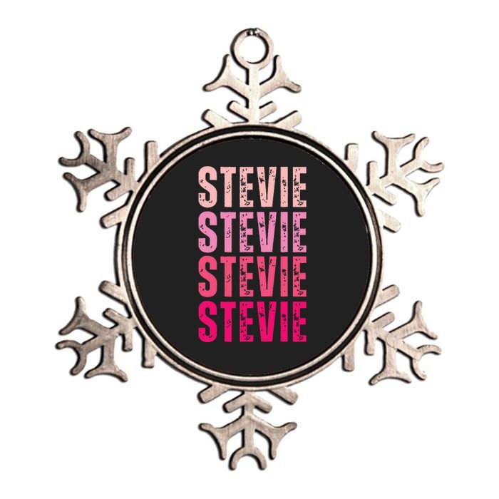 I Love Stevie First Name Funny Stevie Metallic Star Ornament