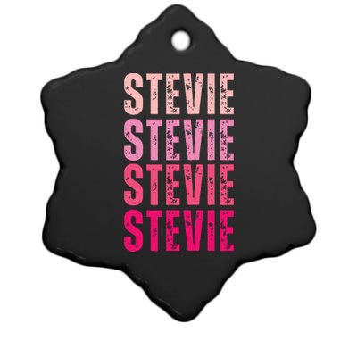 I Love Stevie First Name Funny Stevie Ceramic Star Ornament