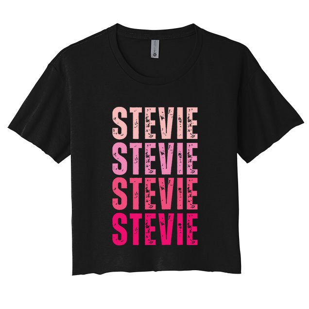 I Love Stevie First Name Funny Stevie Crop Top