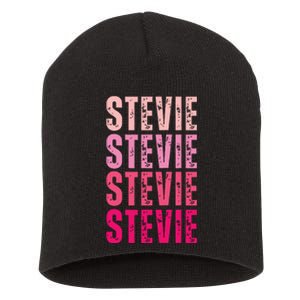 I Love Stevie First Name Funny Stevie Short Acrylic Beanie