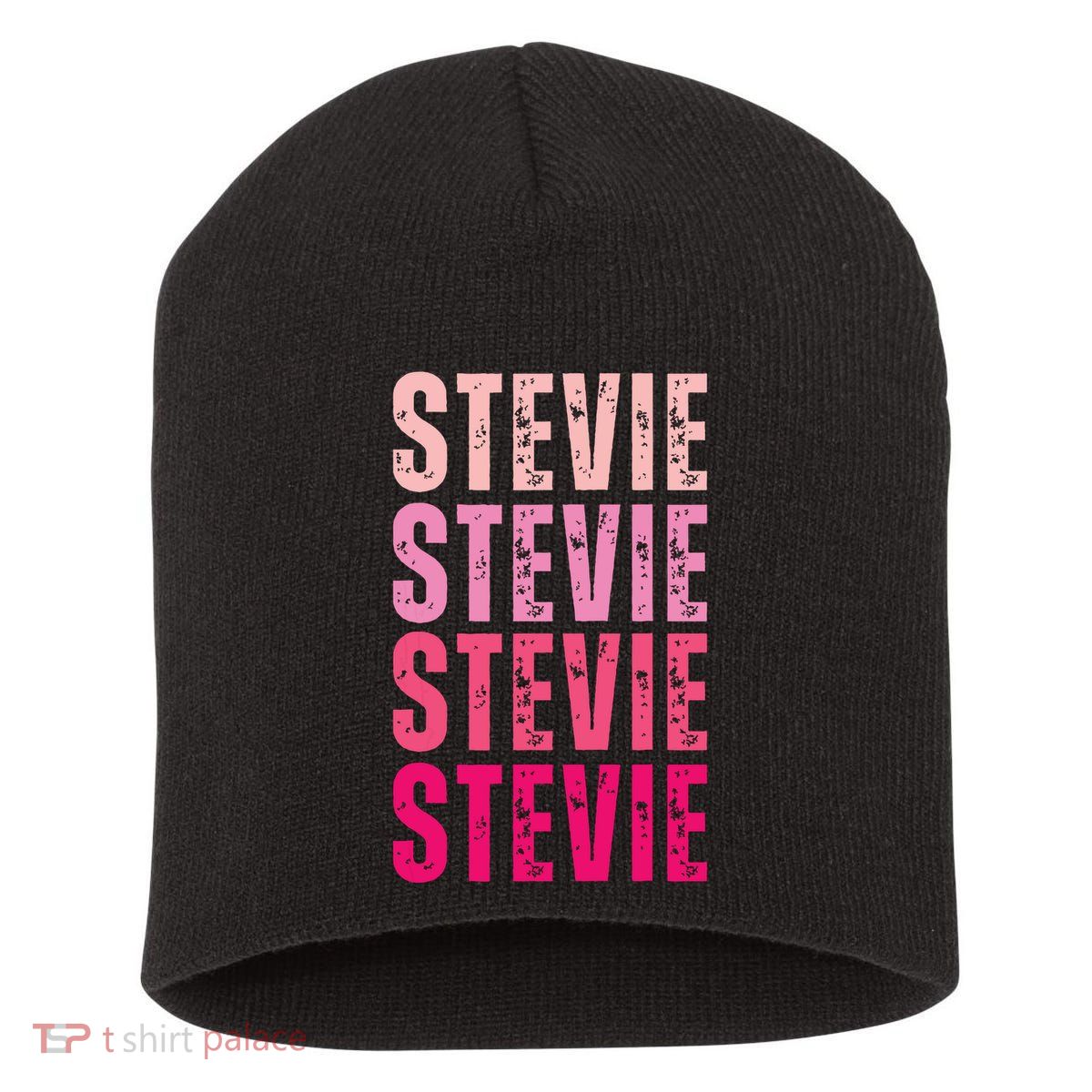 I Love Stevie First Name Funny Stevie Short Acrylic Beanie