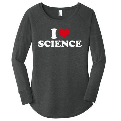 I Love Science Women's Perfect Tri Tunic Long Sleeve Shirt