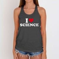 I Love Science Women's Knotted Racerback Tank