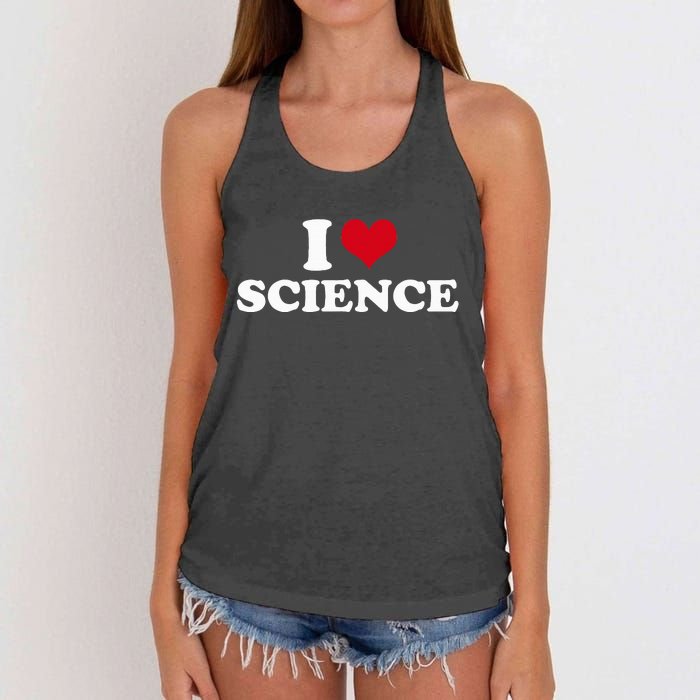 I Love Science Women's Knotted Racerback Tank