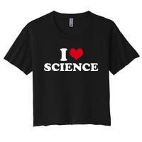 I Love Science Women's Crop Top Tee