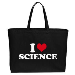 I Love Science Cotton Canvas Jumbo Tote