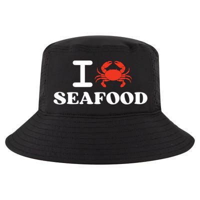 I Love Seafood Crab Shellfish National Seafood Month Gift Cool Comfort Performance Bucket Hat