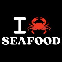 I Love Seafood Crab Shellfish National Seafood Month Gift Cooling Performance Crew T-Shirt