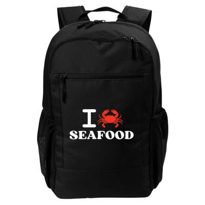 I Love Seafood Crab Shellfish National Seafood Month Gift Backpack