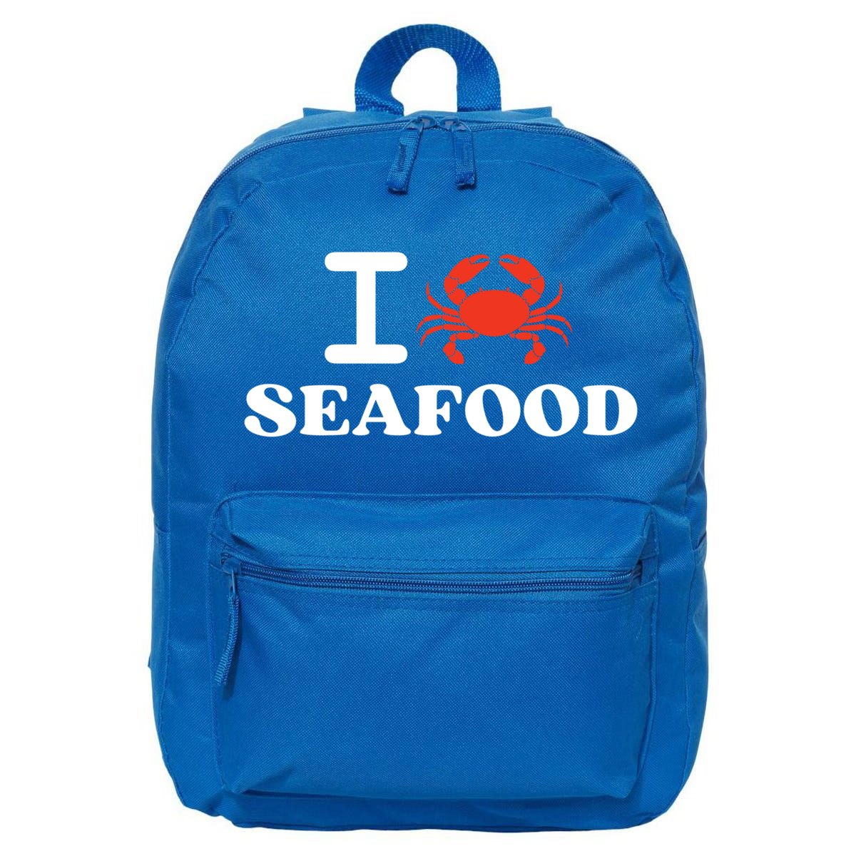 I Love Seafood Crab Shellfish National Seafood Month Gift 16 in Basic Backpack
