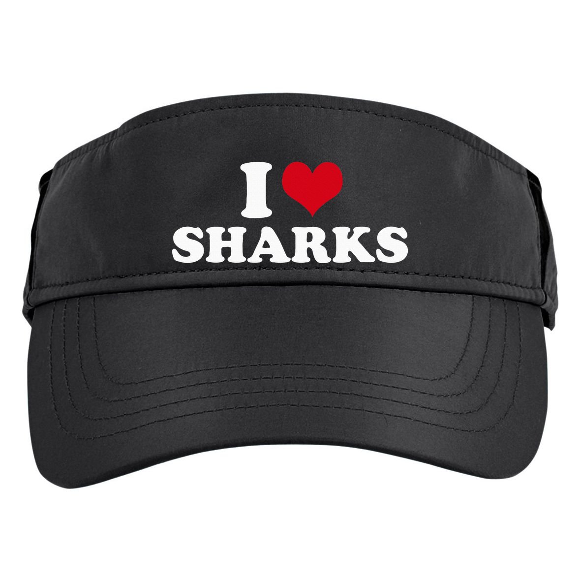 I Love Sharks Adult Drive Performance Visor