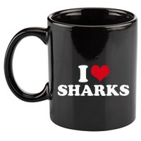 I Love Sharks 11oz C Handle Ceramic Mug