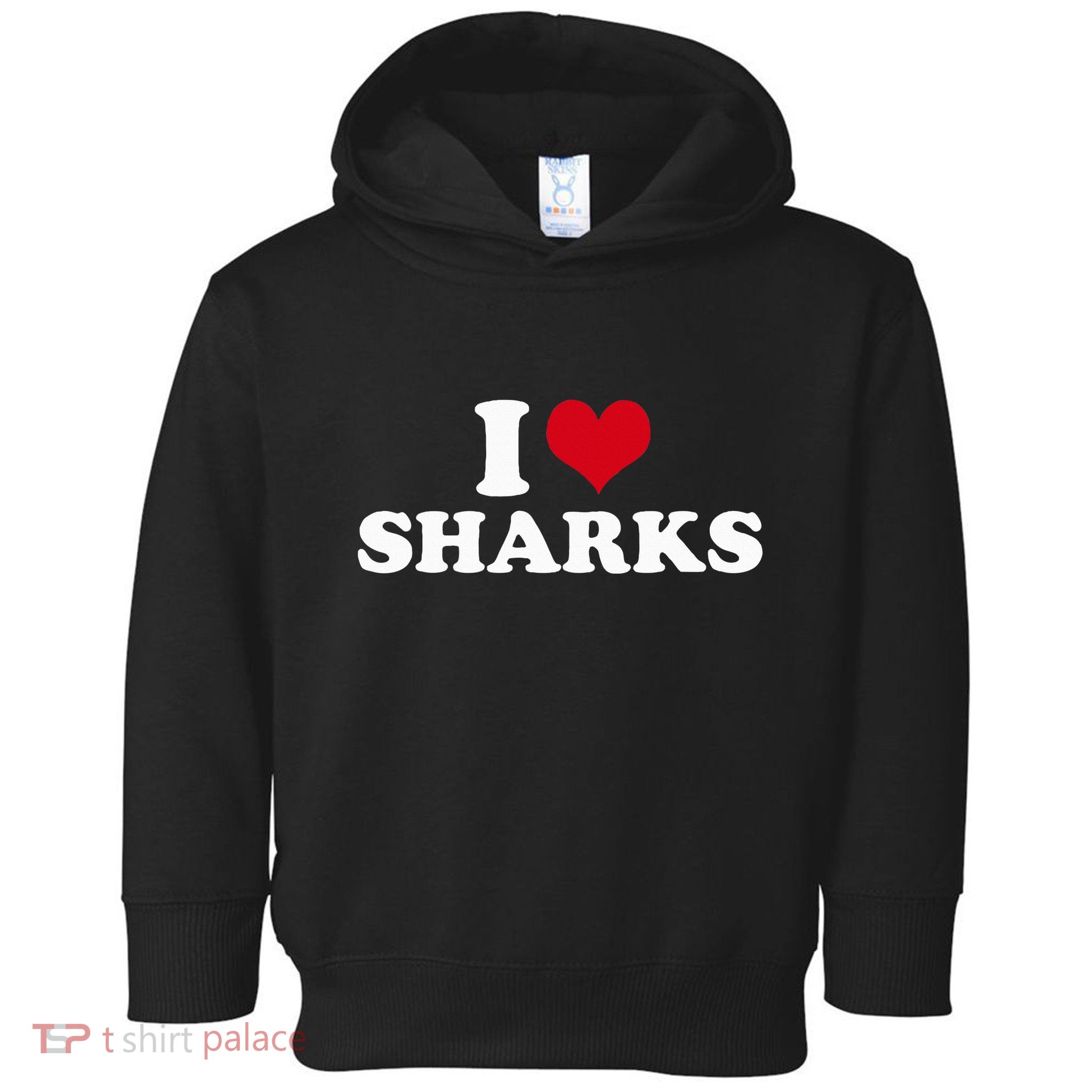 I Love Sharks Toddler Hoodie