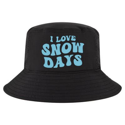 I Love Snow Days Snow Day Supporter Snow Lover Teacher Gift Cool Comfort Performance Bucket Hat