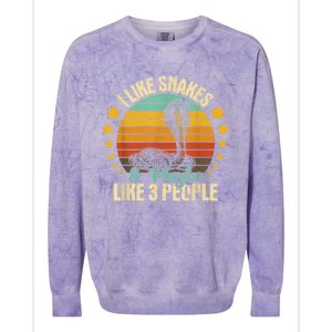 I Like Snakes & Maybe Like 3 People Snake Reptile Love Colorblast Crewneck Sweatshirt