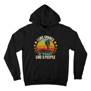 I Like Snakes & Maybe Like 3 People Snake Reptile Love Hoodie