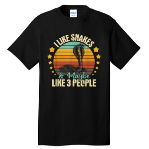 I Like Snakes & Maybe Like 3 People Snake Reptile Love Tall T-Shirt