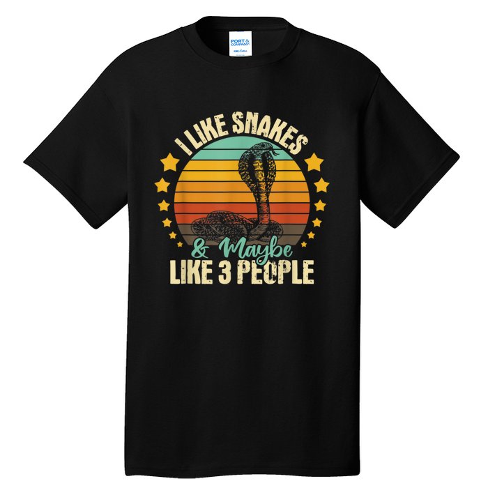 I Like Snakes & Maybe Like 3 People Snake Reptile Love Tall T-Shirt