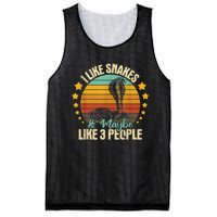 I Like Snakes & Maybe Like 3 People Snake Reptile Love Mesh Reversible Basketball Jersey Tank