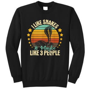 I Like Snakes & Maybe Like 3 People Snake Reptile Love Tall Sweatshirt