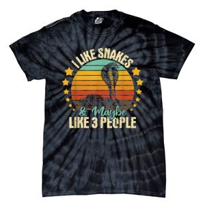 I Like Snakes & Maybe Like 3 People Snake Reptile Love Tie-Dye T-Shirt