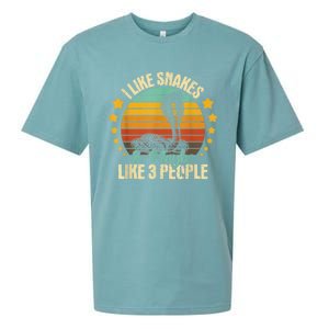 I Like Snakes & Maybe Like 3 People Snake Reptile Love Sueded Cloud Jersey T-Shirt