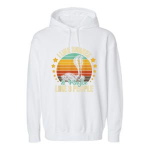 I Like Snakes & Maybe Like 3 People Snake Reptile Love Garment-Dyed Fleece Hoodie