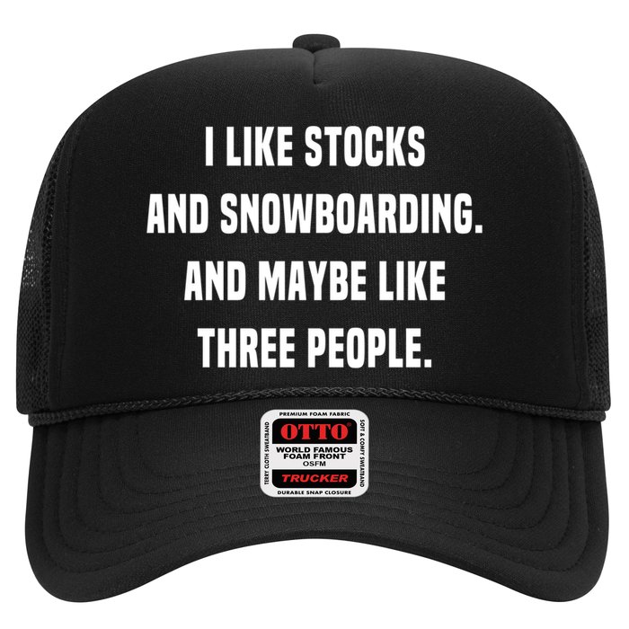 I Like Stocks And Snowboarding Funny Day Trader Stock Market Gift Hat