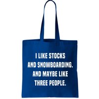 I Like Stocks And Snowboarding Funny Day Trader Stock Market Gift Bag