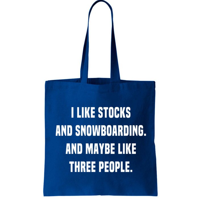 I Like Stocks And Snowboarding Funny Day Trader Stock Market Gift Bag