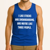 I Like Stocks And Snowboarding Funny Day Trader Stock Market Gift Tank Top