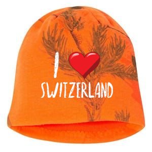 I Love Switzerland Traveler Souvenir Kati - Camo Knit Beanie