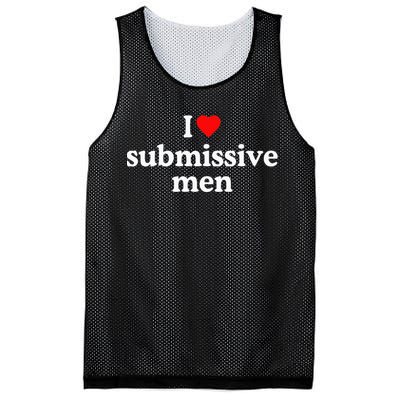 I Love Submissive I Heart Submissive Mesh Reversible Basketball Jersey Tank