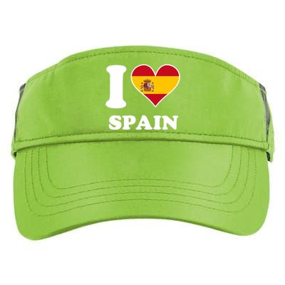 I Love Spain Spanish Flag Heart Adult Drive Performance Visor