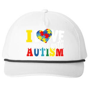 I Love Someone With Autism Autistic Awareness Month Warriors Great Gift Snapback Five-Panel Rope Hat