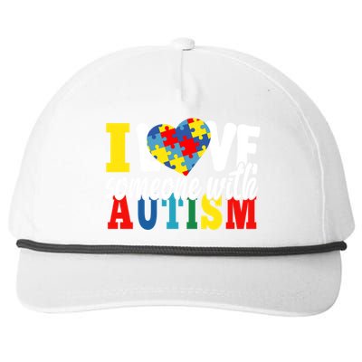 I Love Someone With Autism Autistic Awareness Month Warriors Great Gift Snapback Five-Panel Rope Hat