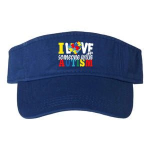 I Love Someone With Autism Autistic Awareness Month Warriors Great Gift Valucap Bio-Washed Visor