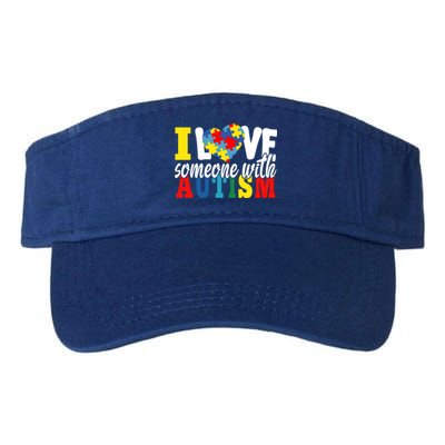 I Love Someone With Autism Autistic Awareness Month Warriors Great Gift Valucap Bio-Washed Visor