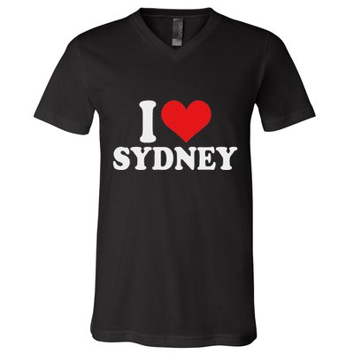 I Love Sydney I Heart Sydney Australia V-Neck T-Shirt